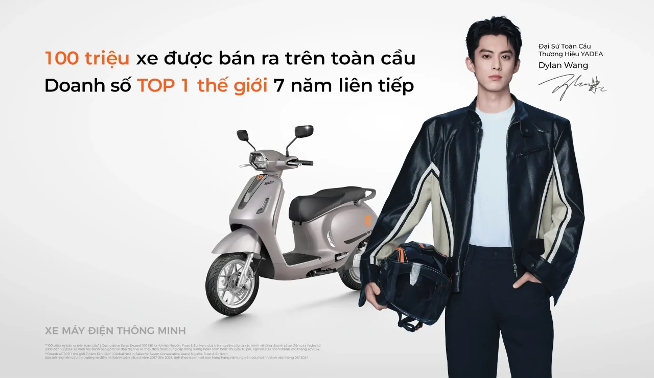 Đại sứ YADEA Vương Hạc Đệ YADEA ĐẠT MỐC 100 TRIỆU SẢN PHẨM BÁN RA TOÀN CẦU, CÔNG BỐ ĐẠI SỨ THƯƠNG HIỆU TOÀN CẦU – VƯƠNG HẠC ĐỆ