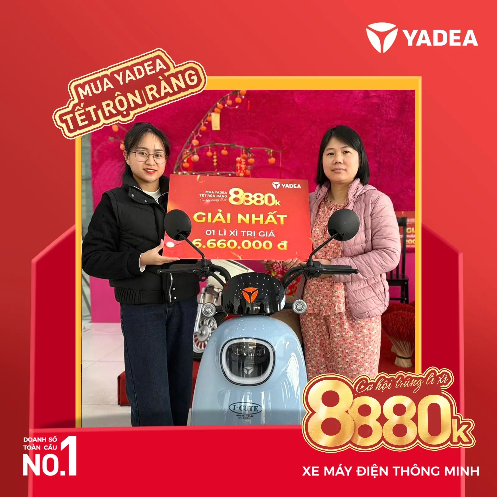 Khách hàng trúng thưởng YADEA Tết rộn ràng1 Lộ diện khách hàng may mắn trúng thưởng chương trình Xuân 2025 (mới nhất)