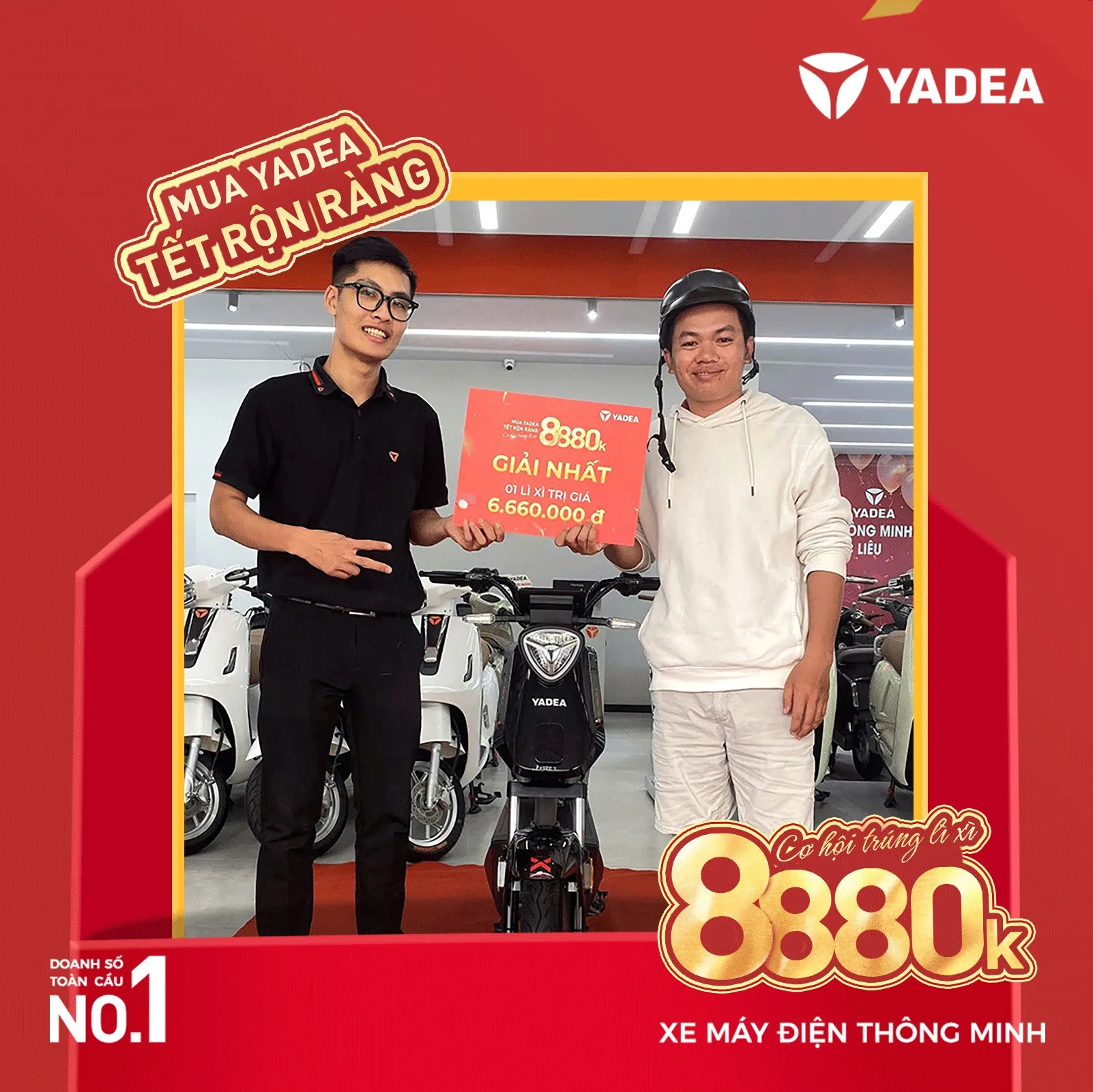 Khách hàng trúng thưởng YADEA Tết rộn ràng10 Lộ diện khách hàng may mắn trúng thưởng chương trình Xuân 2025 (mới nhất)