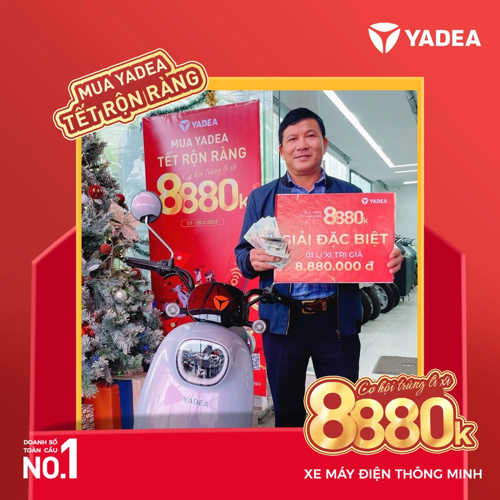 Khách hàng trúng thưởng YADEA Tết rộn ràng14 Lộ diện khách hàng may mắn trúng thưởng chương trình Xuân 2025 (mới nhất)