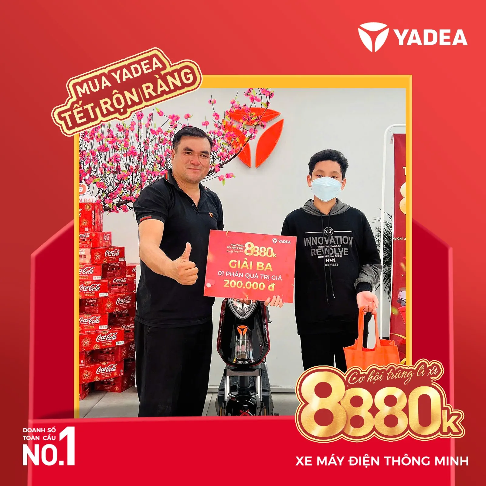 Khách hàng trúng thưởng YADEA Tết rộn ràng15 Lộ diện khách hàng may mắn trúng thưởng chương trình Xuân 2025 (mới nhất)
