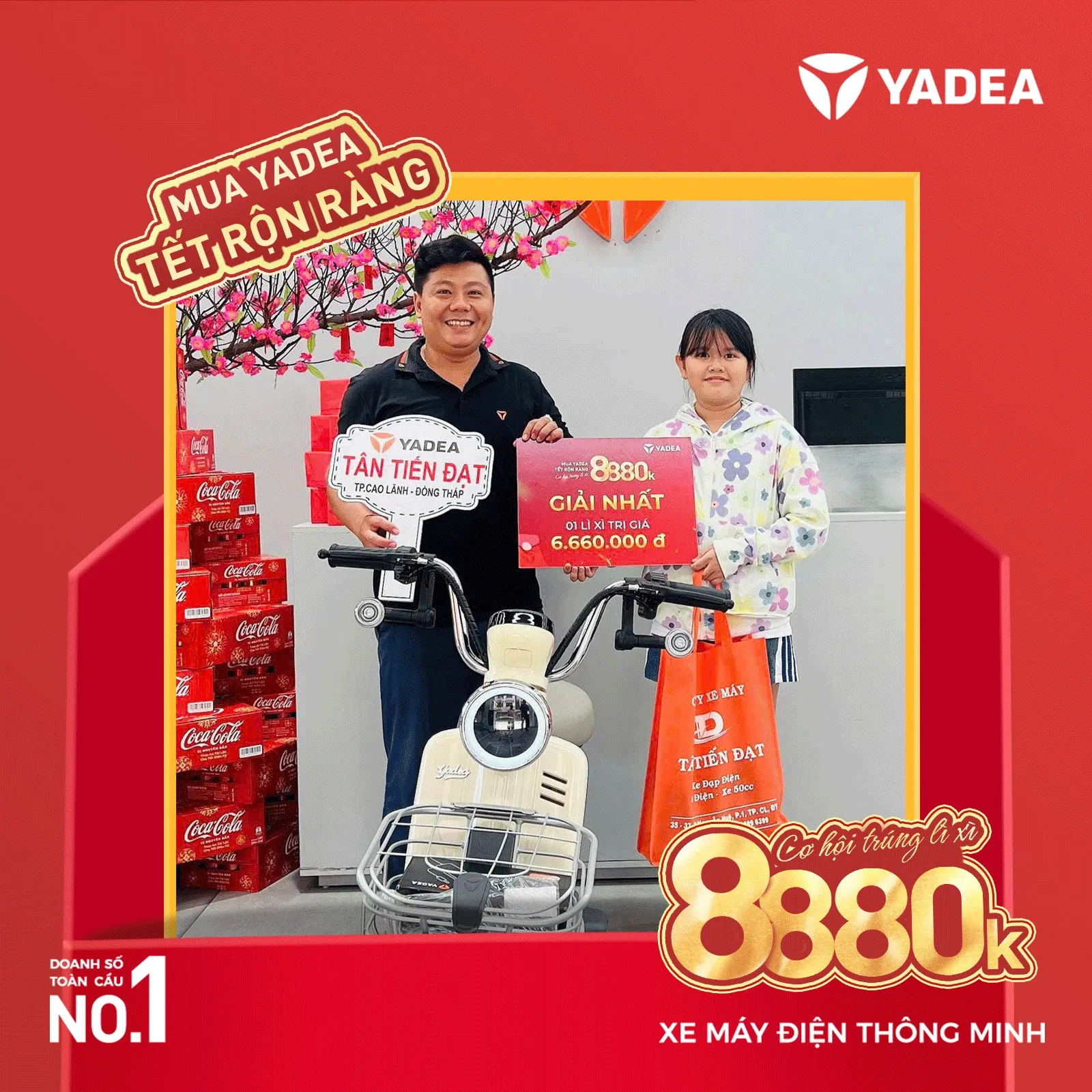 Khách hàng trúng thưởng YADEA Tết rộn ràng3 Lộ diện khách hàng may mắn trúng thưởng chương trình Xuân 2025 (mới nhất)
