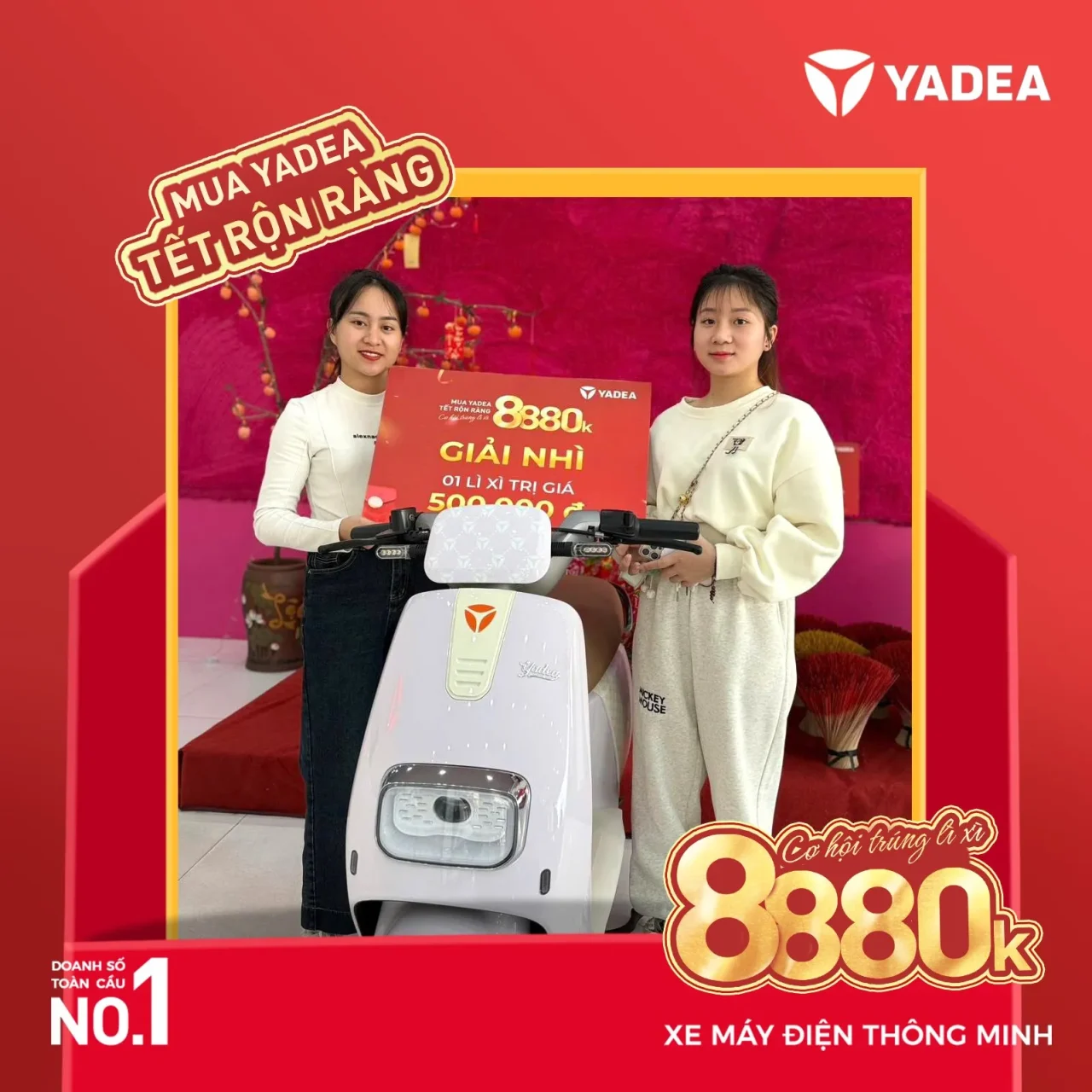 Khách hàng trúng thưởng YADEA Tết rộn ràng4 Lộ diện khách hàng may mắn trúng thưởng chương trình Xuân 2025 (mới nhất)