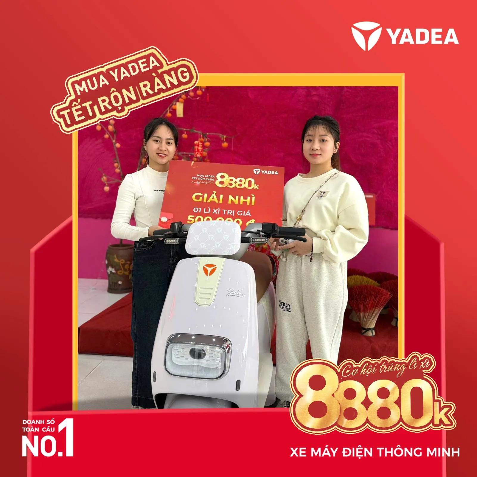 Khách hàng trúng thưởng YADEA Tết rộn ràng4 Lộ diện khách hàng may mắn trúng thưởng chương trình Xuân 2025 (mới nhất)