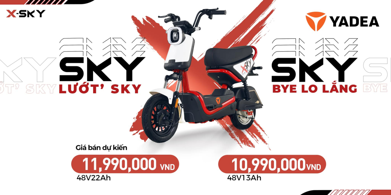 Công Bố Giá Bán YADEA X-Sky: 11,990,000 VND