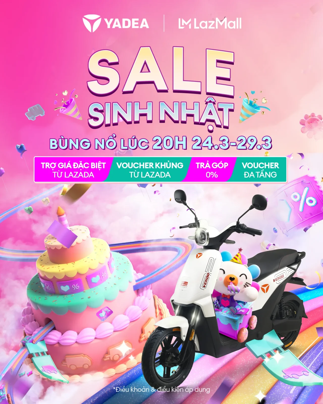 486574491_963696295934507_2947652487204054376_n_11zon Sale sinh nhật Lazada – săn ngay xe điện YADEA với ưu đãi cực khủng