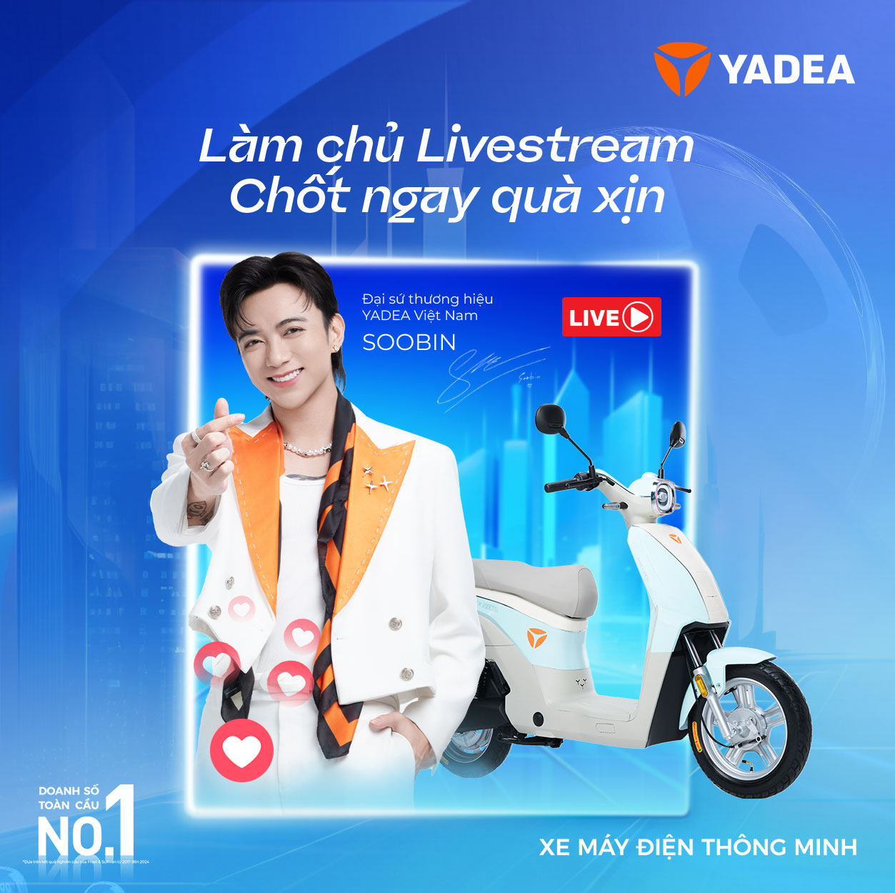 YADEA Việt Nam | Xe máy điện thông minh - XE ĐIỆN BÁN CHẠY HÀNG ĐẦU THẾ GIỚI