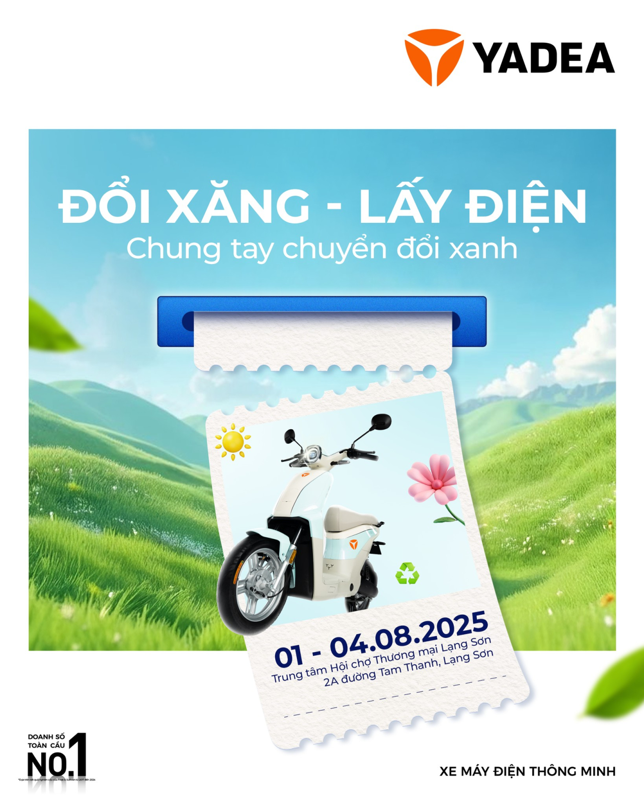 ĐỔI XĂNG LẤY ĐIỆN – CÙNG YADEA CHUNG TAY CHUYỂN ĐỔI XANH