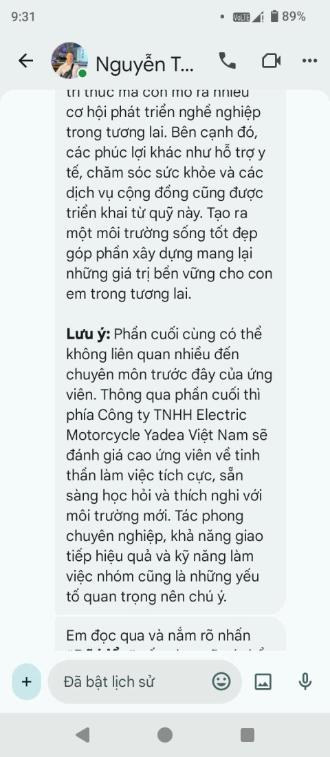 z6992882826712_fdb1cc79b1409792e37297c269117d75 Cảnh báo giả mạo Yadea Việt Nam tuyển dụng
