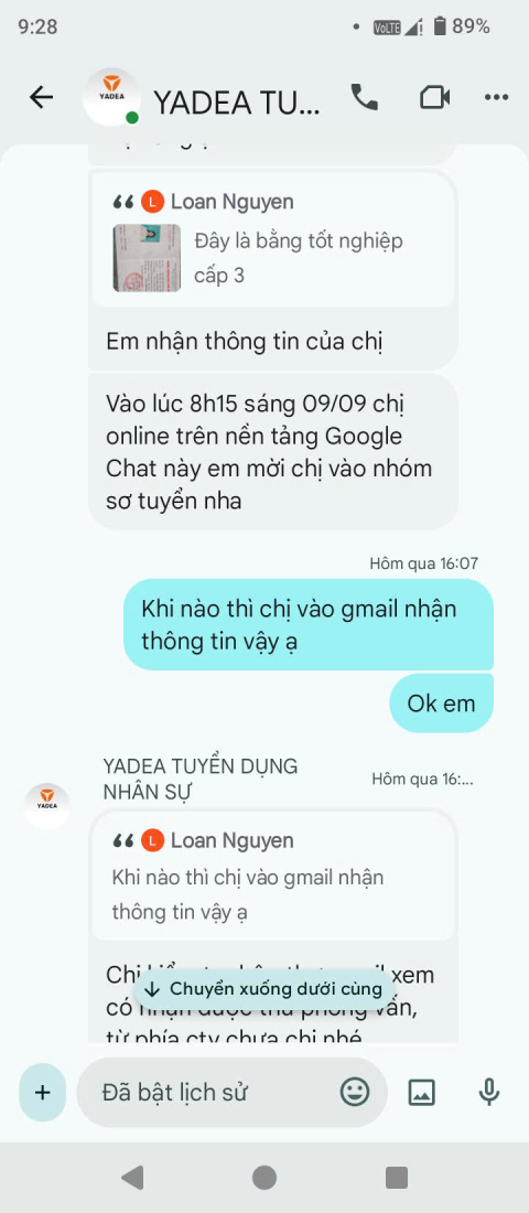 z6992882826713_21fa54c600bf7739113d59cfec232026 Cảnh báo giả mạo Yadea Việt Nam tuyển dụng