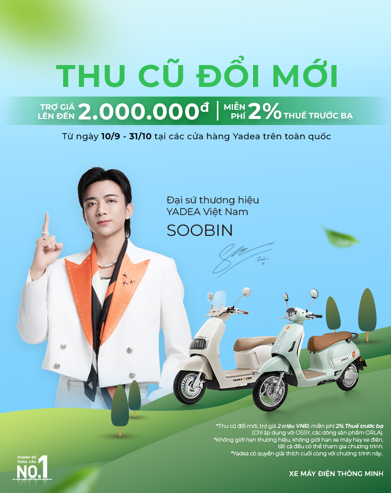 YADEA Việt Nam | Xe máy điện thông minh - XE ĐIỆN BÁN CHẠY HÀNG ĐẦU THẾ GIỚI